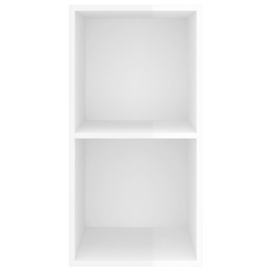 Έπιπλο Τηλεόρασης Κρεμαστό Γυαλ. Λευκό 37x37x72 εκ. Επεξ. Ξύλο