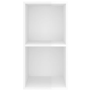 Έπιπλο Τηλεόρασης Κρεμαστό Γυαλ. Λευκό 37x37x72 εκ. Επεξ. Ξύλο