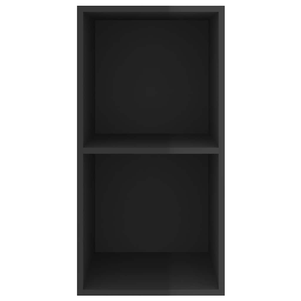 Έπιπλο Τηλεόρασης Κρεμαστό Γυαλ. Μαύρο 37x37x72 εκ. Επεξ. Ξύλο