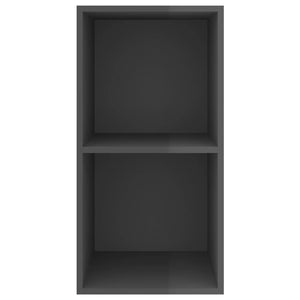 Έπιπλο Τηλεόρασης Κρεμαστό Γυαλ. Γκρι 37x37x72 εκ. Επεξ. Ξύλο
