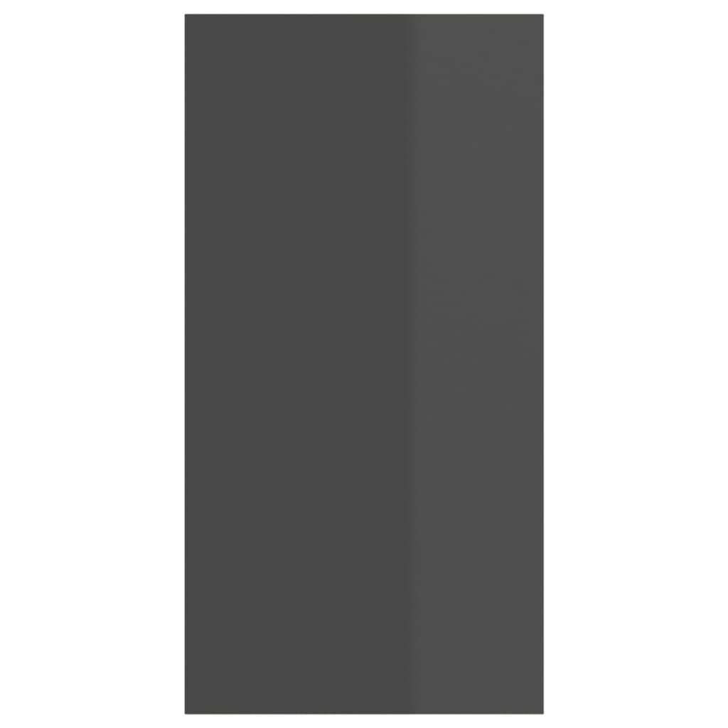 Έπιπλο Τηλεόρασης Κρεμαστό Γυαλ. Γκρι 37x37x72 εκ. Επεξ. Ξύλο