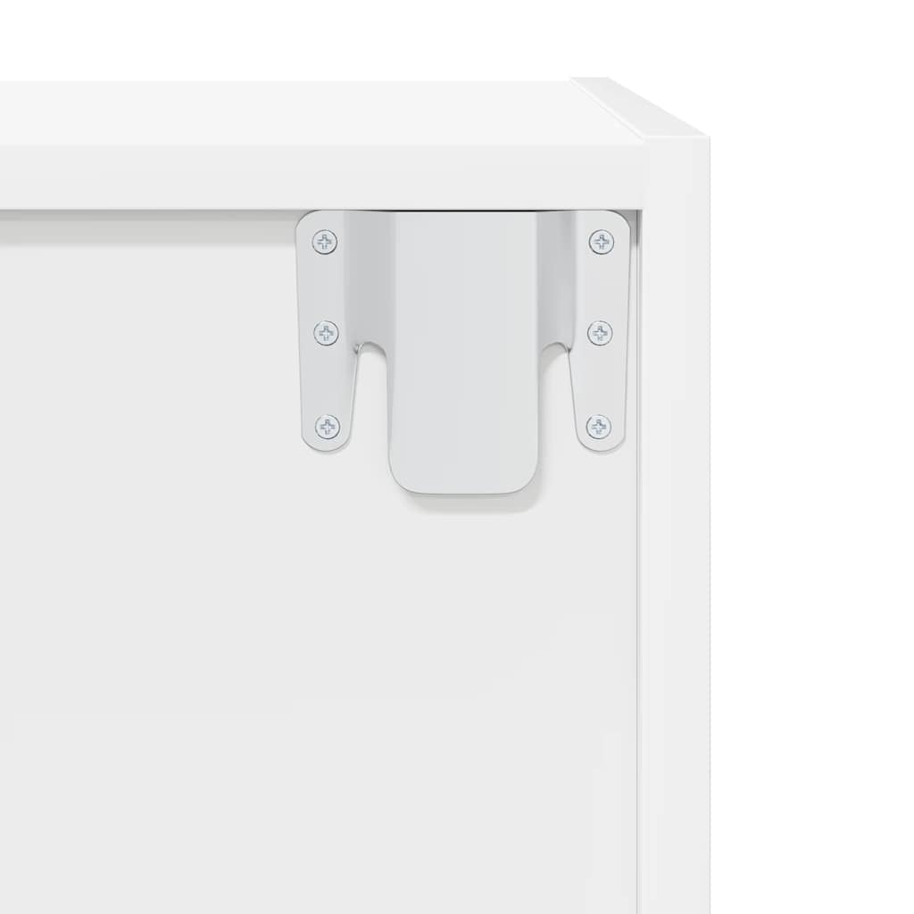 Έπιπλο Τηλεόρασης Κρεμαστό Λευκό 37x37x107 εκ. από Επεξ. Ξύλο - Pakobazaar