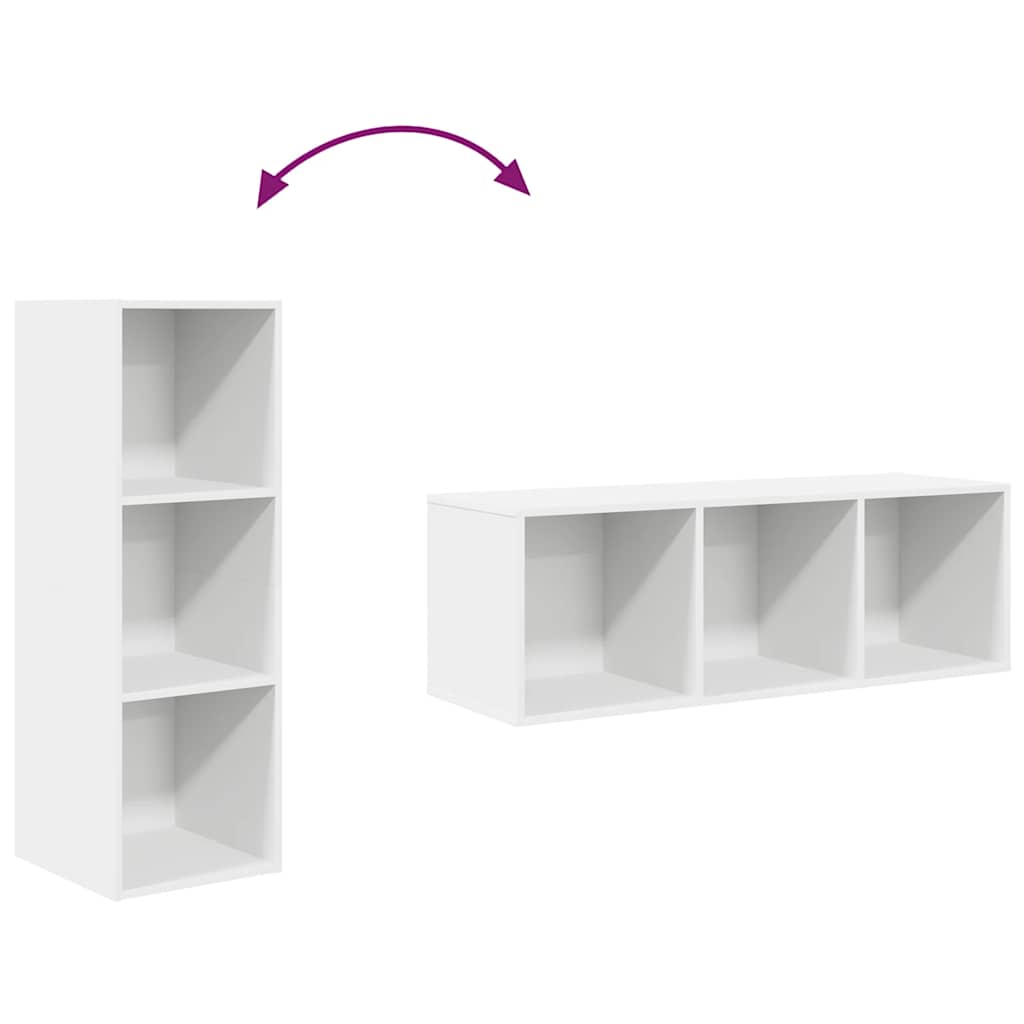 Έπιπλο Τηλεόρασης Κρεμαστό Λευκό 37x37x107 εκ. από Επεξ. Ξύλο - Pakobazaar