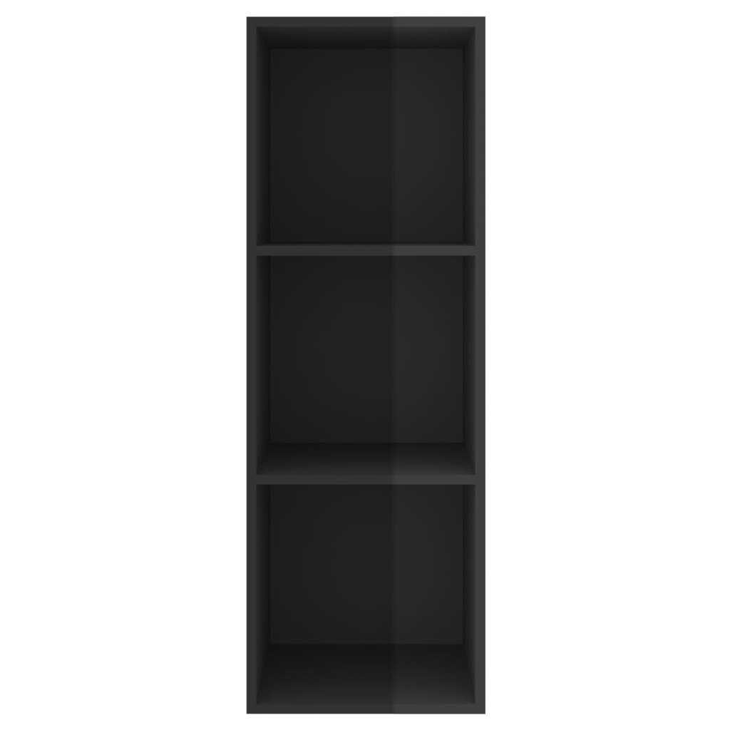 Έπιπλο Τηλεόρασης Κρεμαστό Γυαλ. Μαύρο 37x37x107 εκ Επεξ. Ξύλο