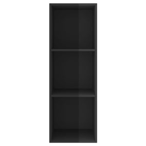 Έπιπλο Τηλεόρασης Κρεμαστό Γυαλ. Μαύρο 37x37x107 εκ Επεξ. Ξύλο