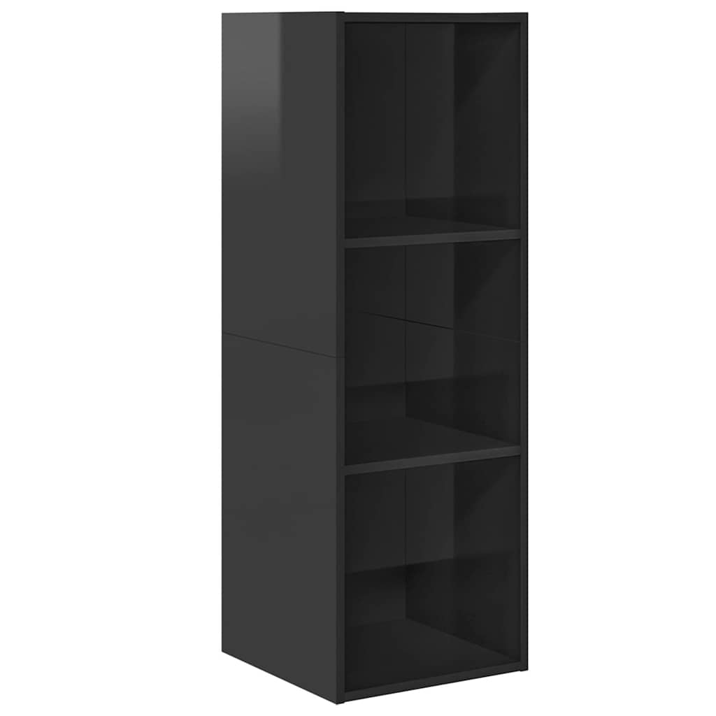 Έπιπλο Τηλεόρασης Κρεμαστό Γυαλ. Γκρι 37x37x107 εκ. Επεξ. Ξύλο