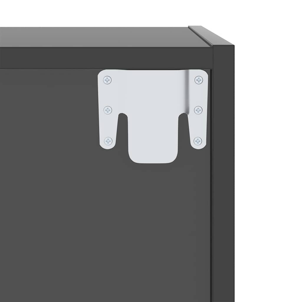 Έπιπλο Τηλεόρασης Κρεμαστό Γυαλ. Γκρι 37x37x107 εκ. Επεξ. Ξύλο