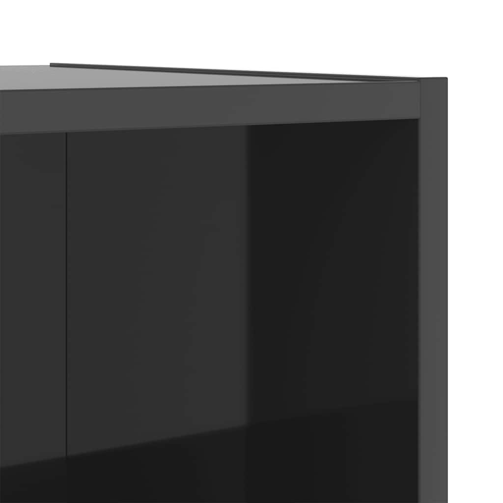 Έπιπλο Τηλεόρασης Κρεμαστό Γυαλ. Γκρι 37x37x107 εκ. Επεξ. Ξύλο