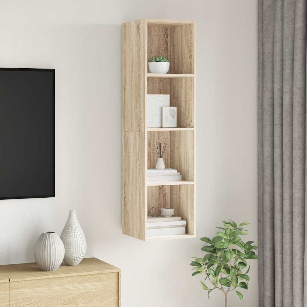 Έπιπλο Τηλεόρασης Κρεμαστό Δρυς 37x37x142,5 εκ. από Επεξ. Ξύλο - Pakobazaar