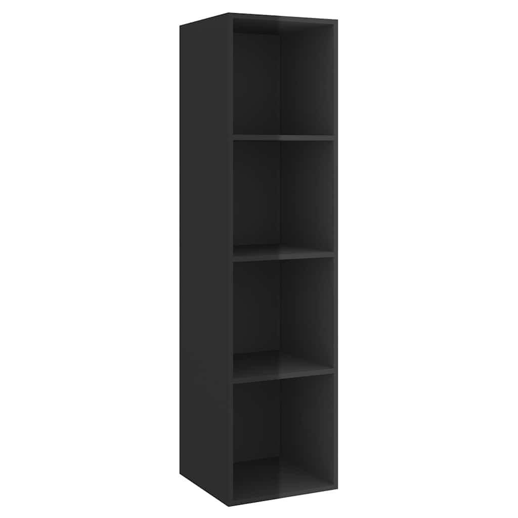 Έπιπλο Τηλεόρασης Κρεμαστό Μαύρο 37x37x142,5 εκ. από Επεξ. Ξύλο