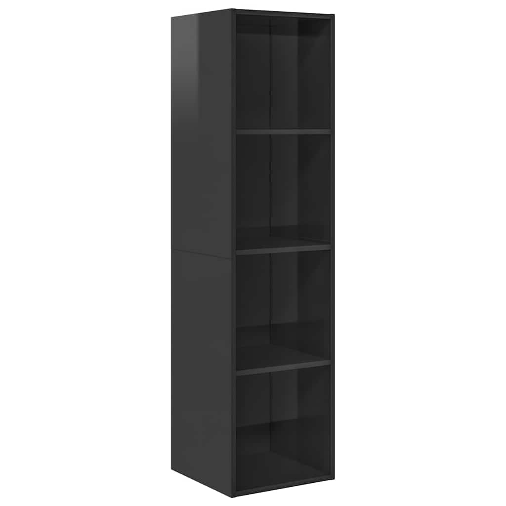 Έπιπλο Τηλεόρασης Κρεμαστό Γυαλ.Γκρι 37x37x142,5 εκ Επεξ. Ξύλο