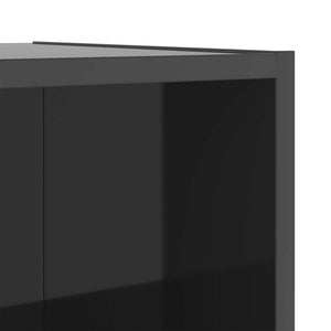 Έπιπλο Τηλεόρασης Κρεμαστό Γυαλ.Γκρι 37x37x142,5 εκ Επεξ. Ξύλο