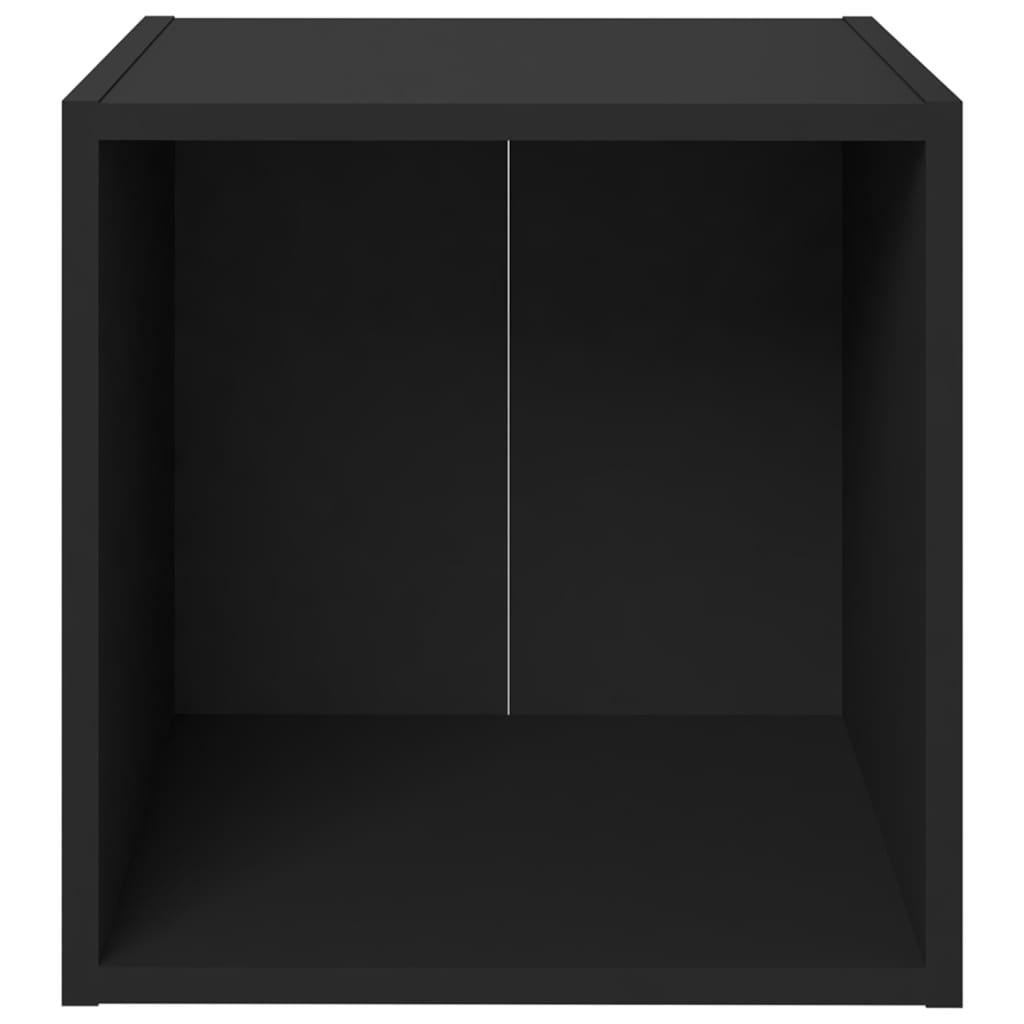 Έπιπλα Τηλεόρασης 4 τεμ. Μαύρα 37 x 35 x 37 εκ. από Επεξ. Ξύλο