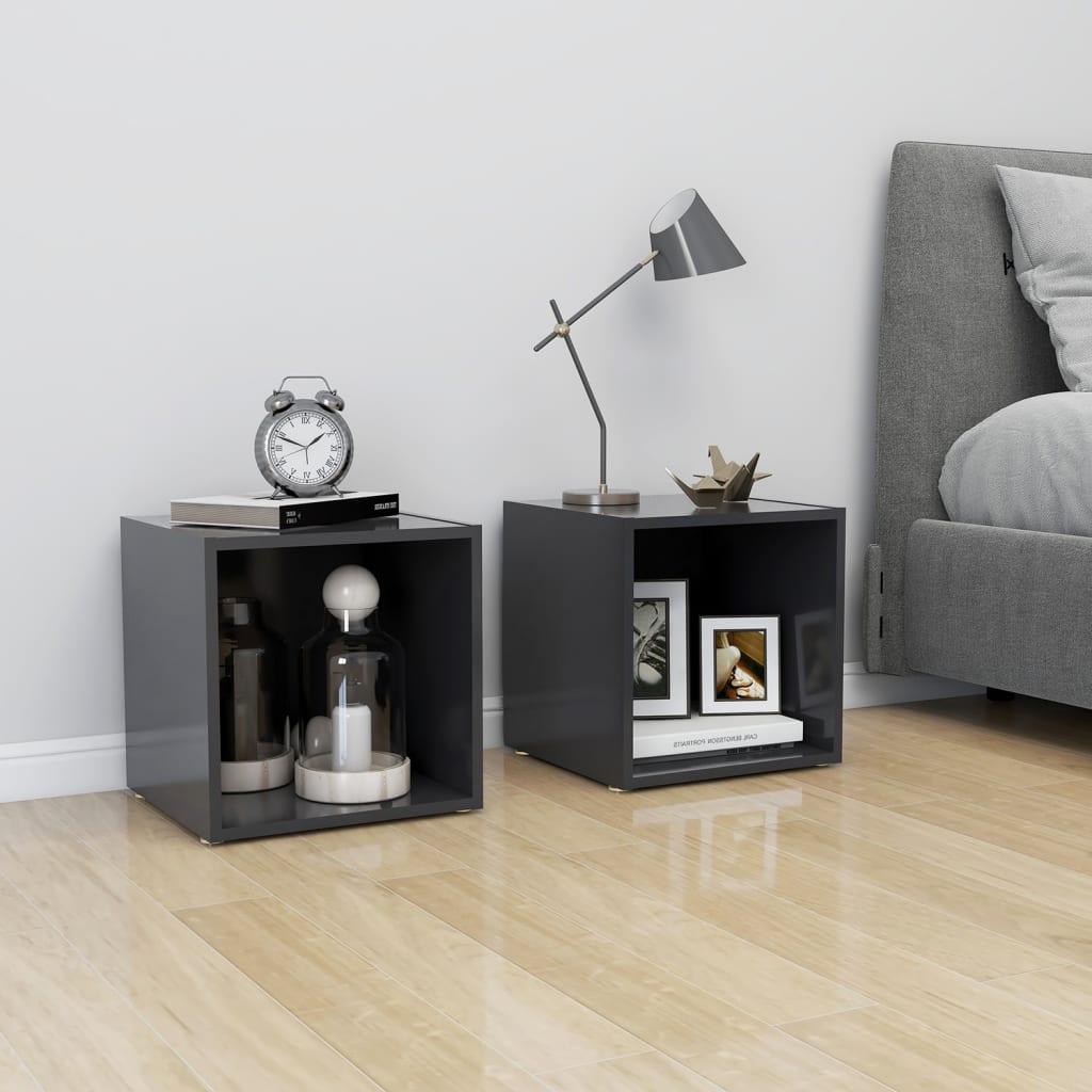 Έπιπλο Τηλεόρασης Γκρι 37 x 35 x 37 εκ. Επεξ. Ξύλο