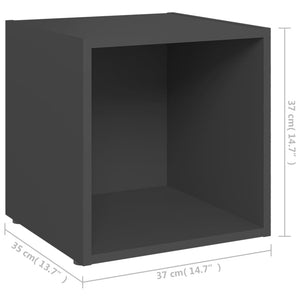 Έπιπλα Τηλεόρασης 4 τεμ. Γκρι 37 x 35 x 37 εκ. από Επεξ. Ξύλο