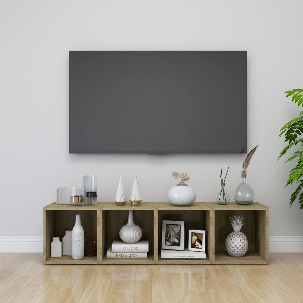 Έπιπλο Τηλεόρασης Sonoma Δρυς 37 x 35 x 37 εκ. από Επεξ. Ξύλο