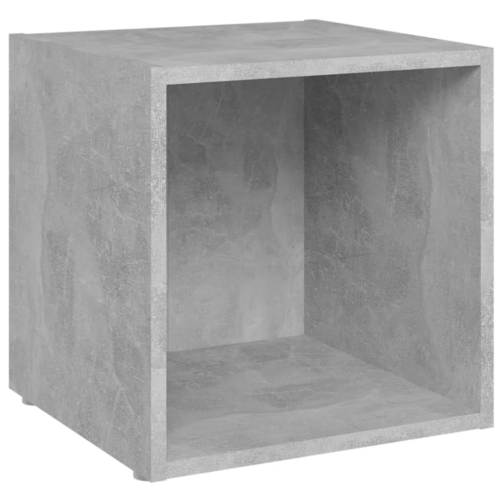 Έπιπλο Τηλεόρασης Γκρι Σκυροδέματος 37x35x37 εκ. Επεξ. Ξύλο