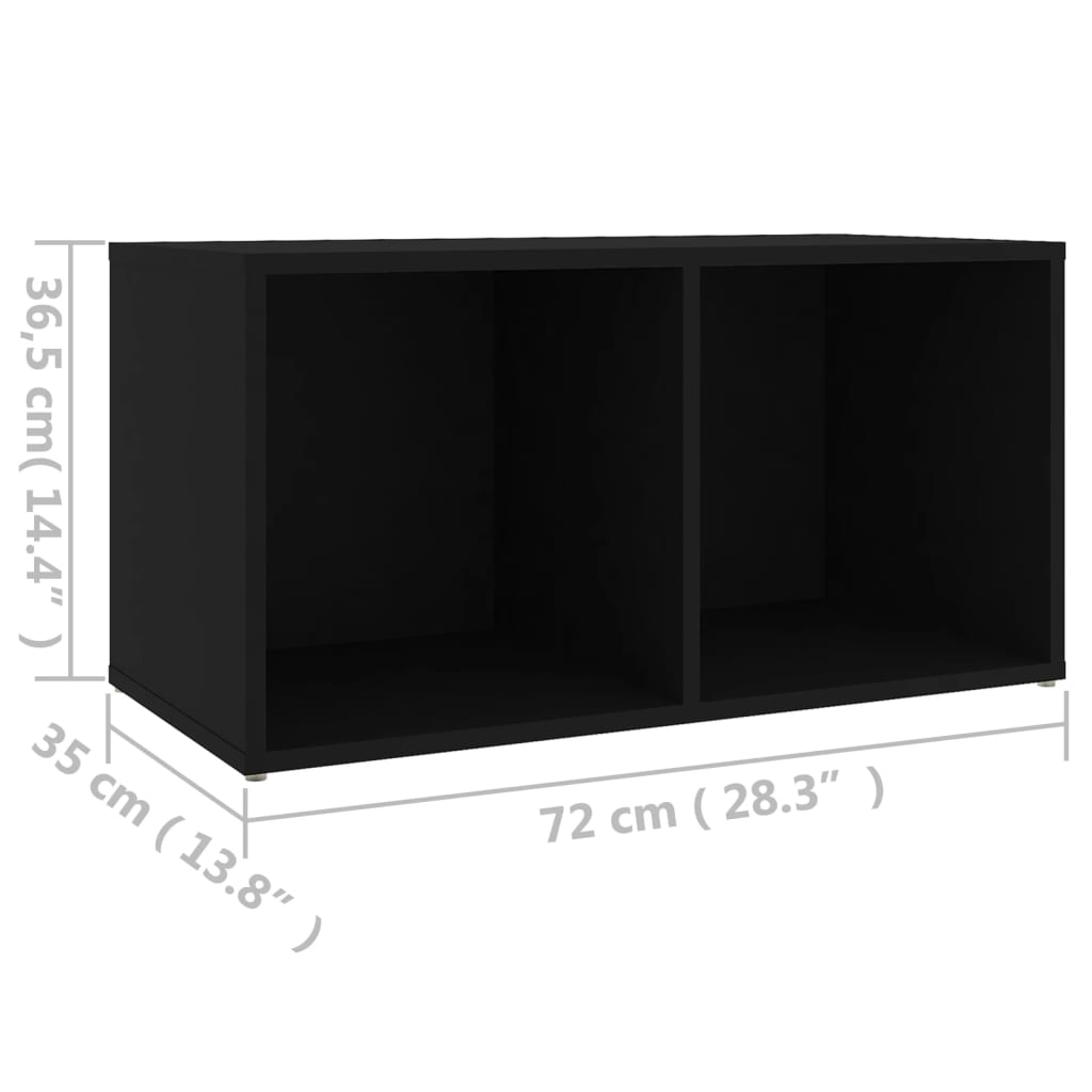 Έπιπλο Τηλεόρασης Μαύρο 72 x 35 x 36,5 εκ. από Μοριοσανίδα - Pakobazaar