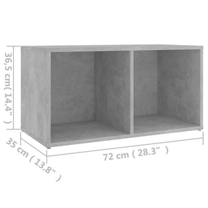 Έπιπλο Τηλεόρασης Γκρι Σκυροδέματος 72x35x36,5 εκ. Επεξ. Ξύλο