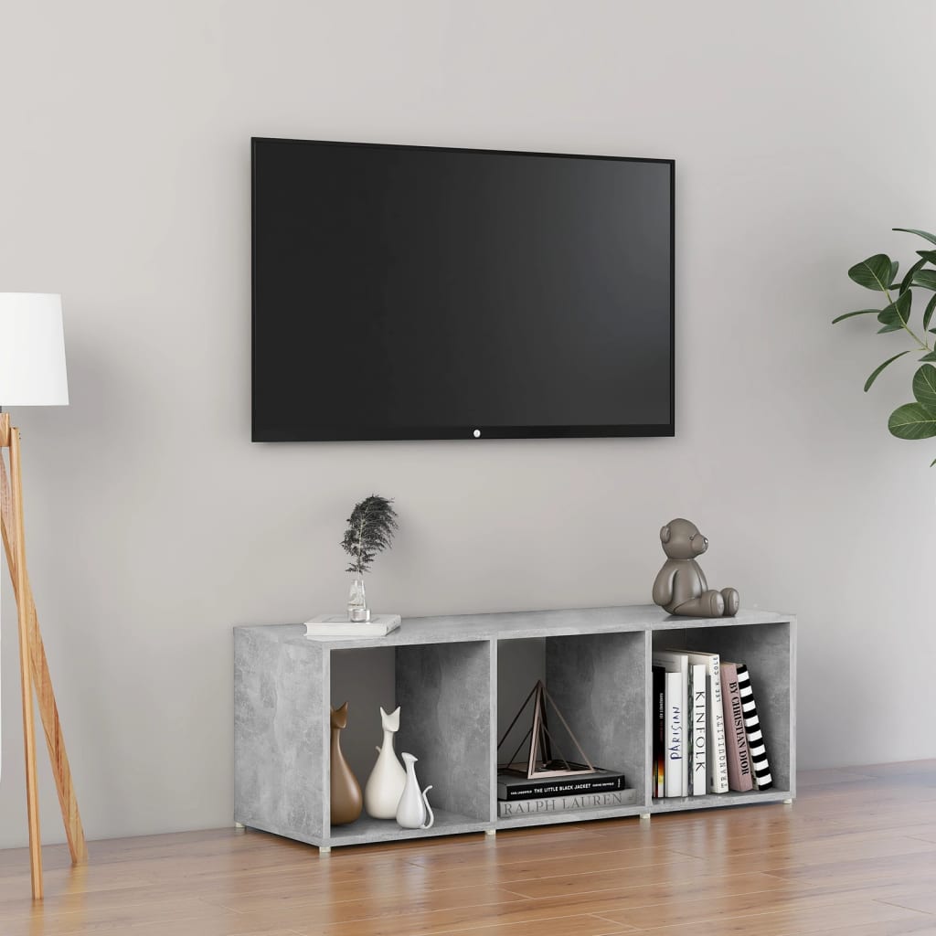Έπιπλο Τηλεόρασης Γκρι Σκυρ. 107 x 35 x 37 εκ. από Επεξ. Ξύλο