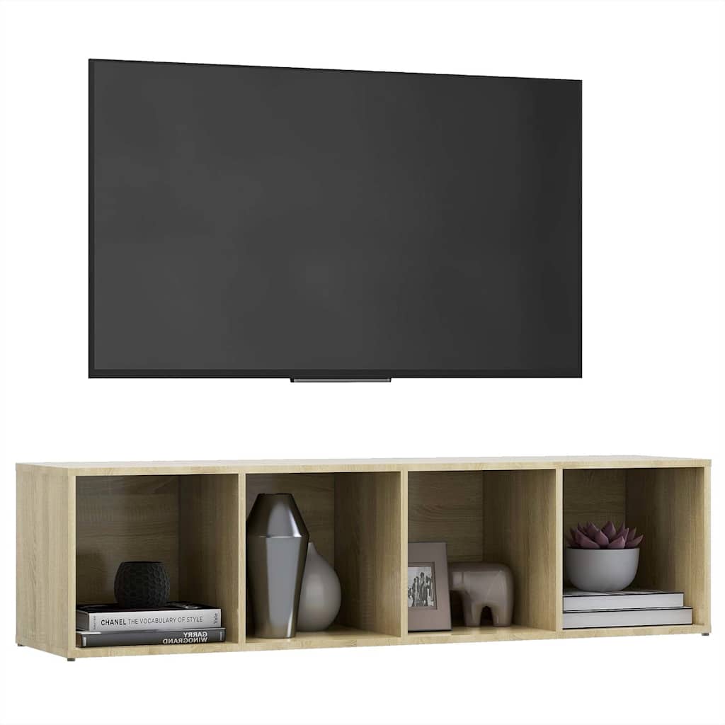 Έπιπλο Τηλεόρασης Sonoma Δρυς 142,5x35x36,5 εκ. από Επεξ. Ξύλο