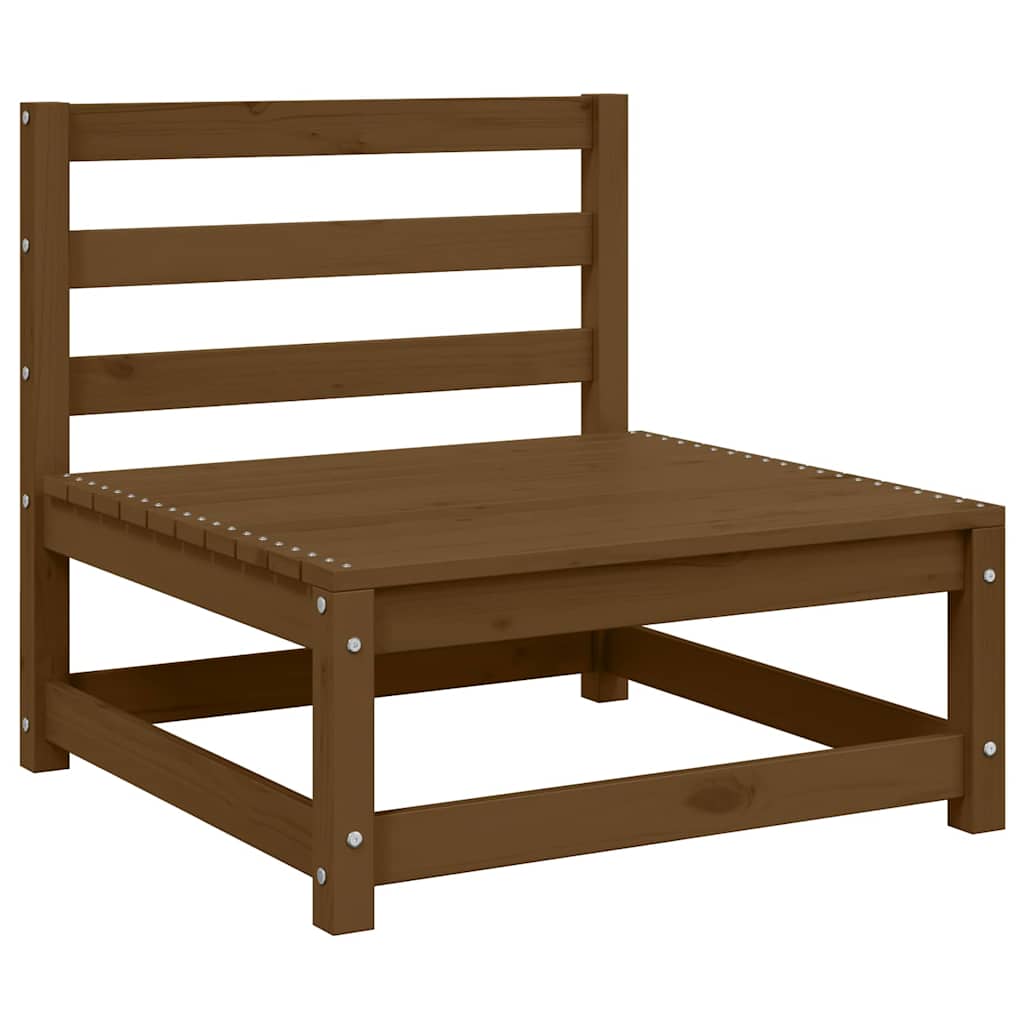 Καναπές Κήπου Μεσαίος Καφέ Μελί από Μασίφ Ξύλο Πεύκου - Pakobazaar