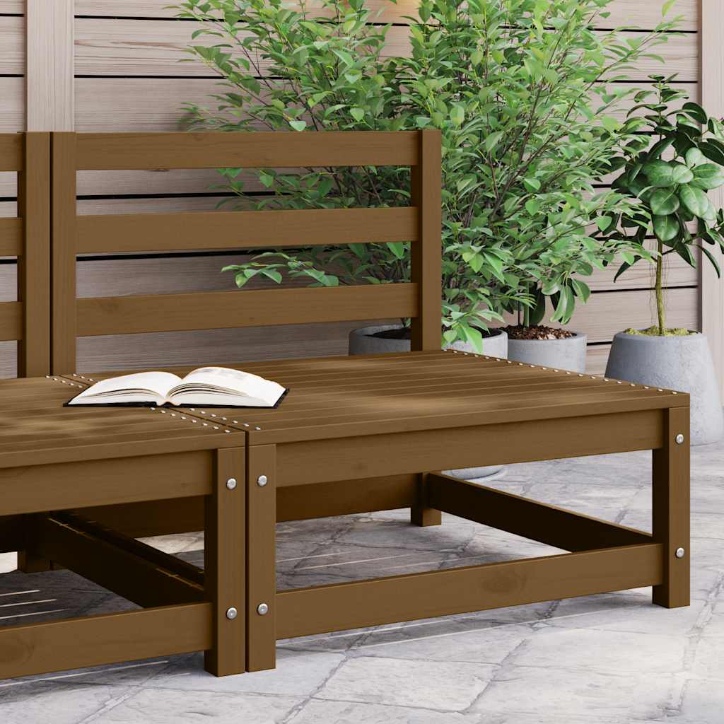 Καναπές Κήπου Μεσαίος Καφέ Μελί από Μασίφ Ξύλο Πεύκου - Pakobazaar