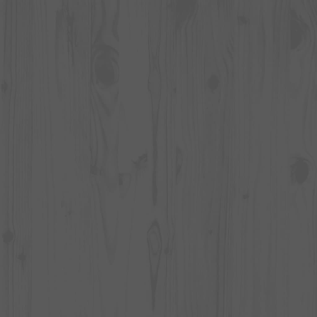 Υποπόδιο Κήπου 70 x 70 x 30 εκ. από Μασίφ Ξύλο Πεύκου Γκρι - Pakobazaar