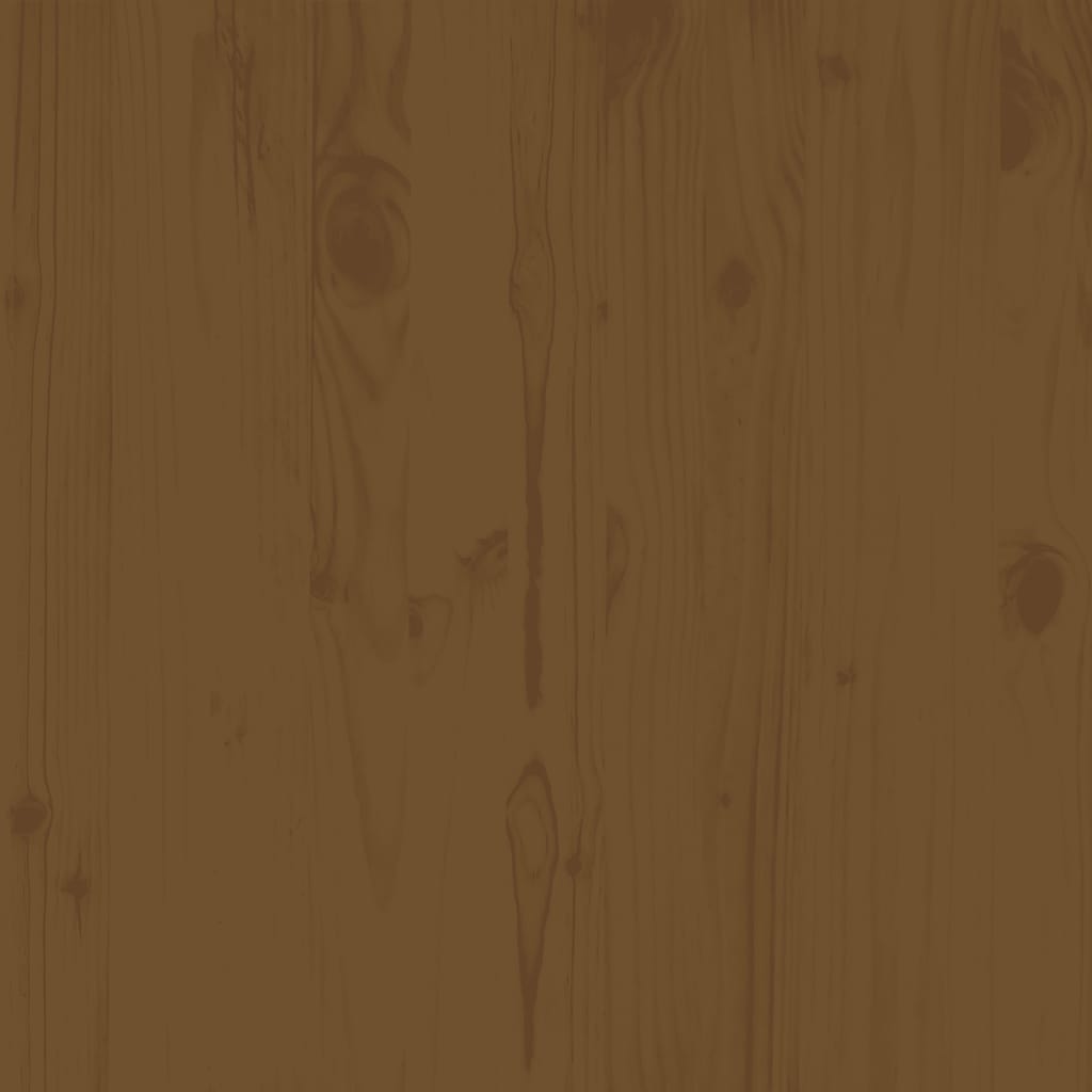 Υποπόδιο Κήπου Καφέ Μελί 70 x 70 x 30 εκ. από Μασίφ Ξύλο Πεύκου - Pakobazaar