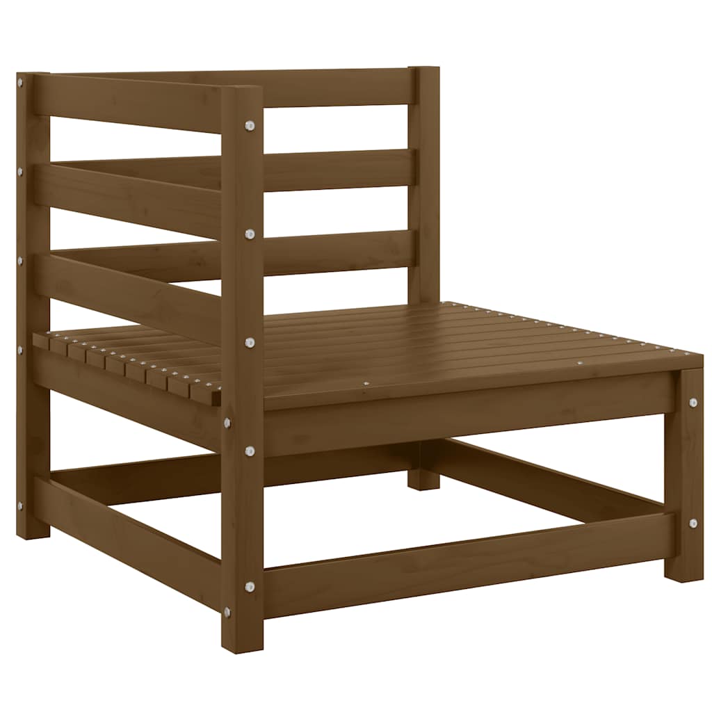 Σαλόνι Κήπου Σετ 2 Τεμαχίων Καφέ Μελί από Μασίφ Ξύλο Πεύκου - Pakobazaar