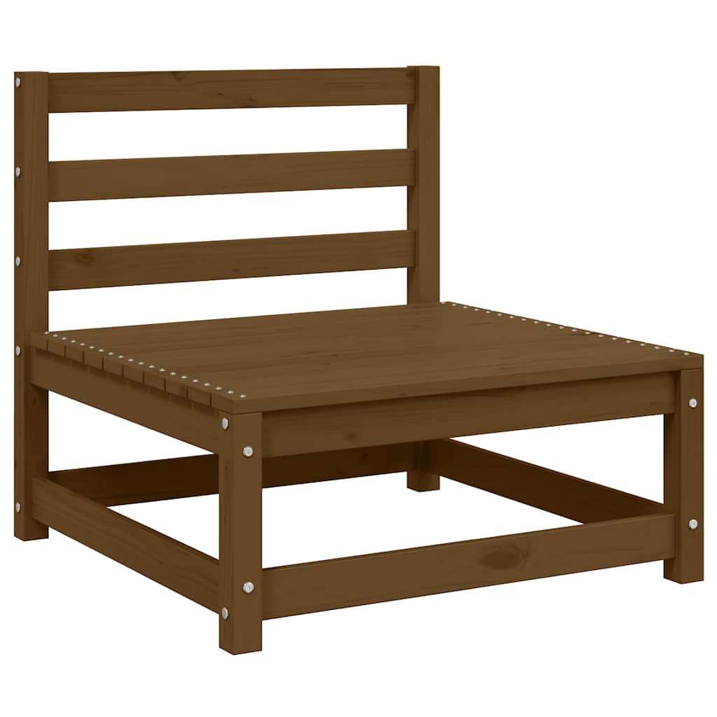 Σαλόνι Κήπου Σετ 2 Τεμαχίων Καφέ Μελί από Μασίφ Ξύλο Πεύκου - Pakobazaar