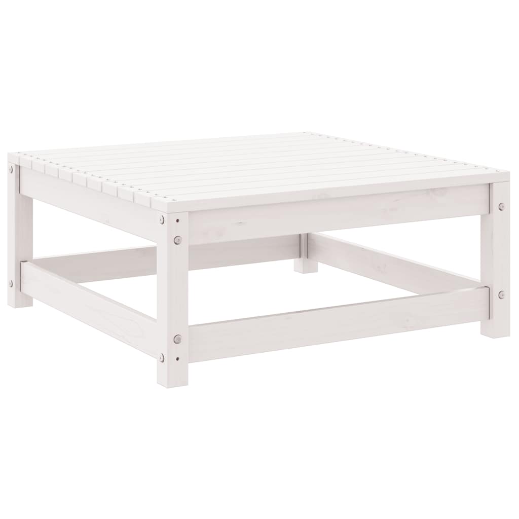 Σαλόνι Κήπου Σετ 2 Τεμαχίων Λευκό από Μασίφ Ξύλο Πεύκου - Pakobazaar