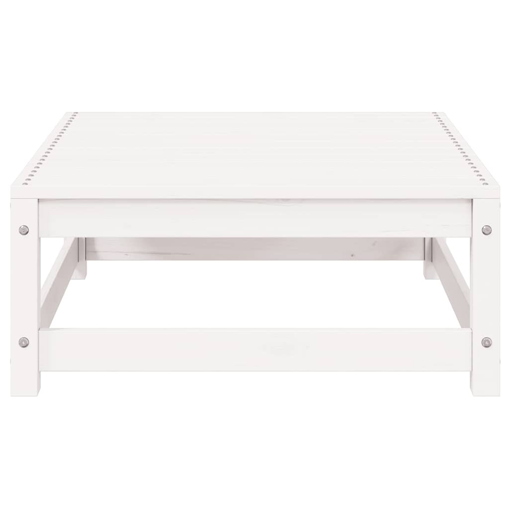 Σαλόνι Κήπου Σετ 2 Τεμαχίων Λευκό από Μασίφ Ξύλο Πεύκου - Pakobazaar