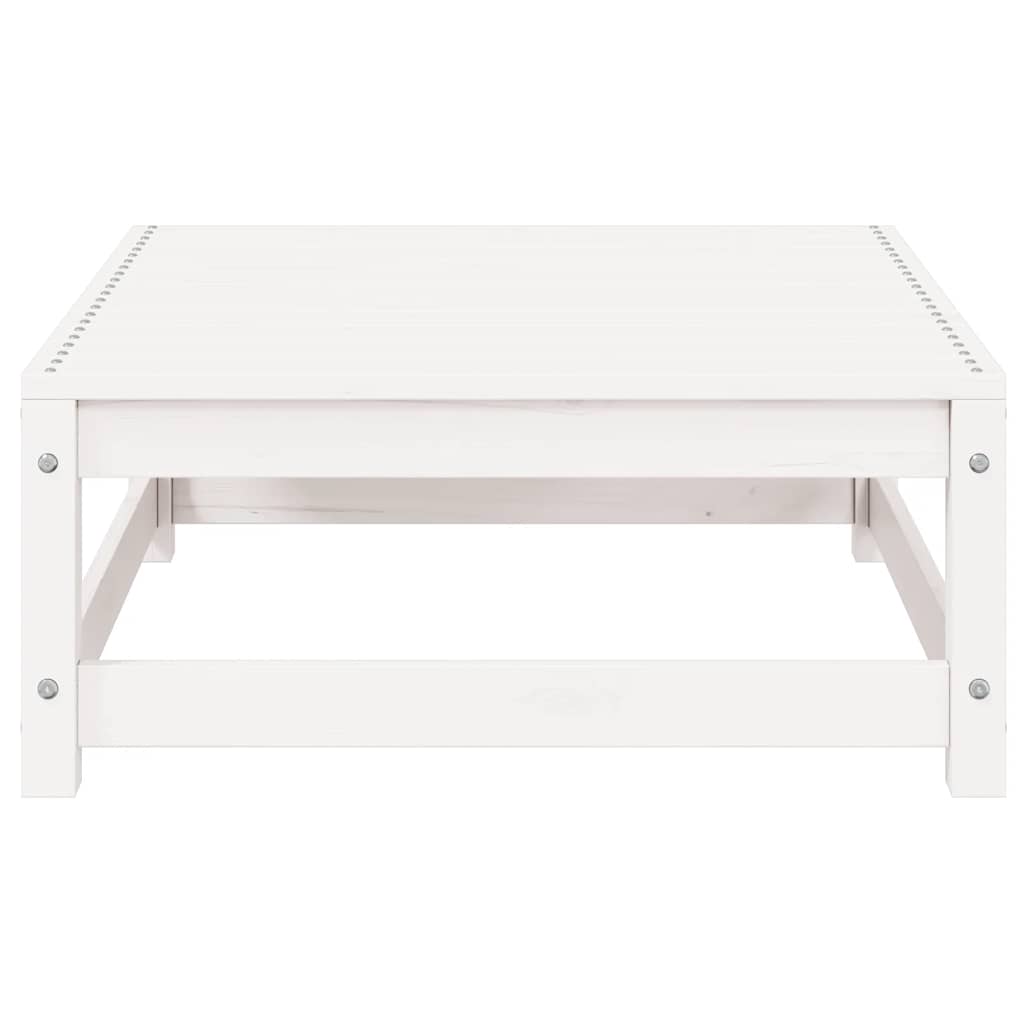 Σαλόνι Κήπου Σετ 3 Τεμαχίων Λευκό από Μασίφ Ξύλο Πεύκου - Pakobazaar