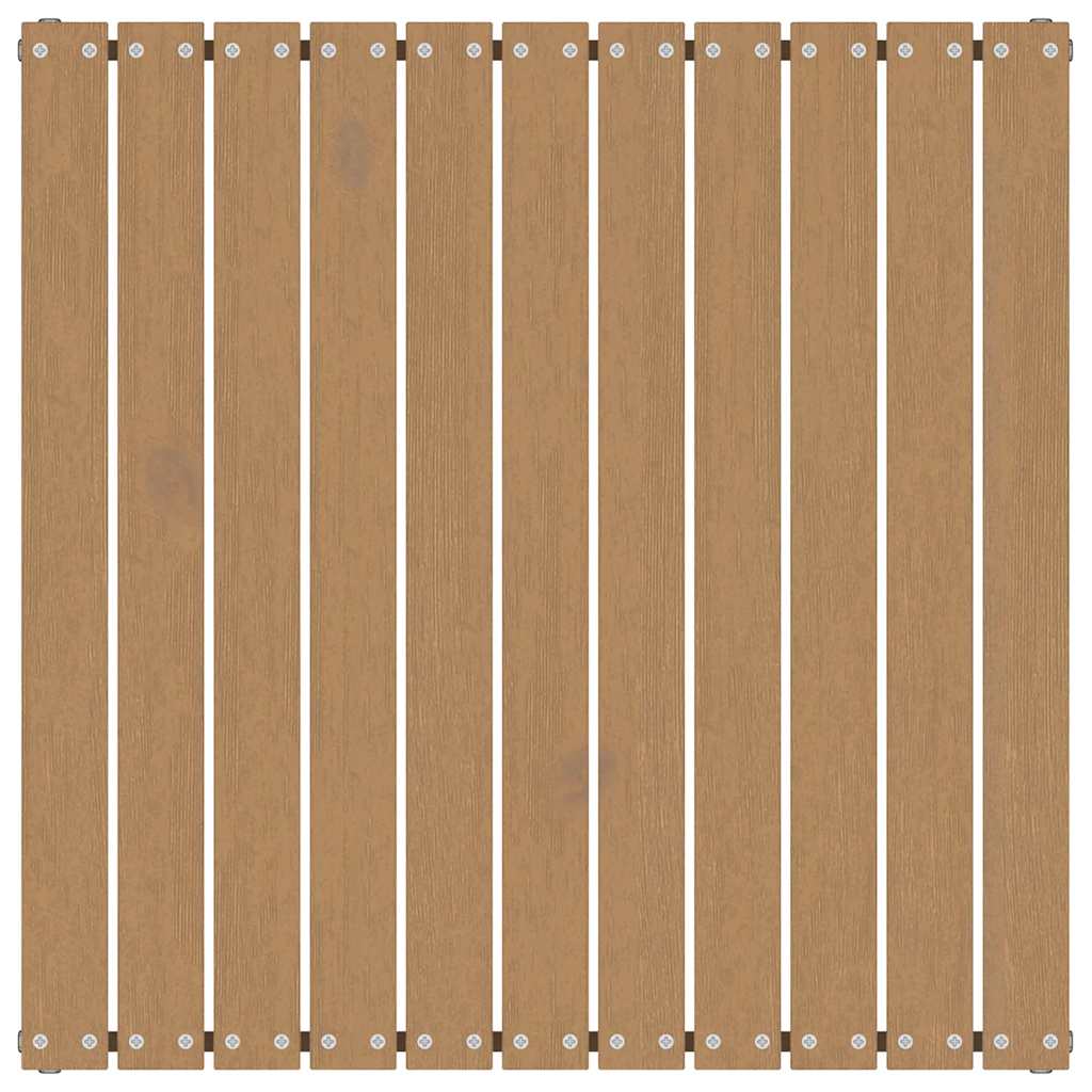 Υποπόδιο Κήπου Καφέ Μελί από Μασίφ Ξύλο Πεύκου με Μαξιλάρι - Pakobazaar