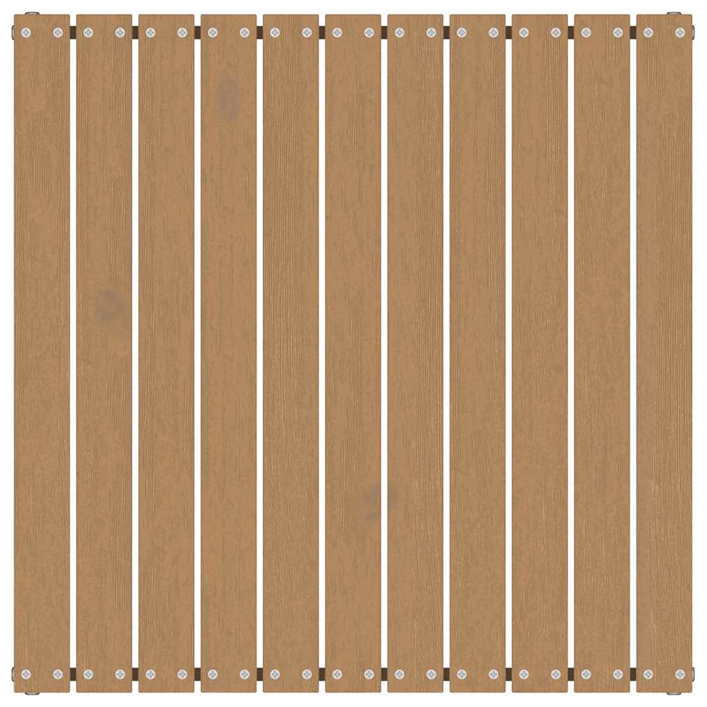 Υποπόδια Κήπου 2 τεμ. Καφέ Μελί Μασίφ Ξύλο Πεύκου με Μαξιλάρια - Pakobazaar