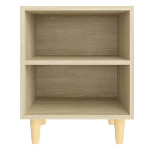 Κομοδίνο Sonoma Δρυς 40 x 30 x 50 εκ. με Μασίφ Ξύλινα Πόδια