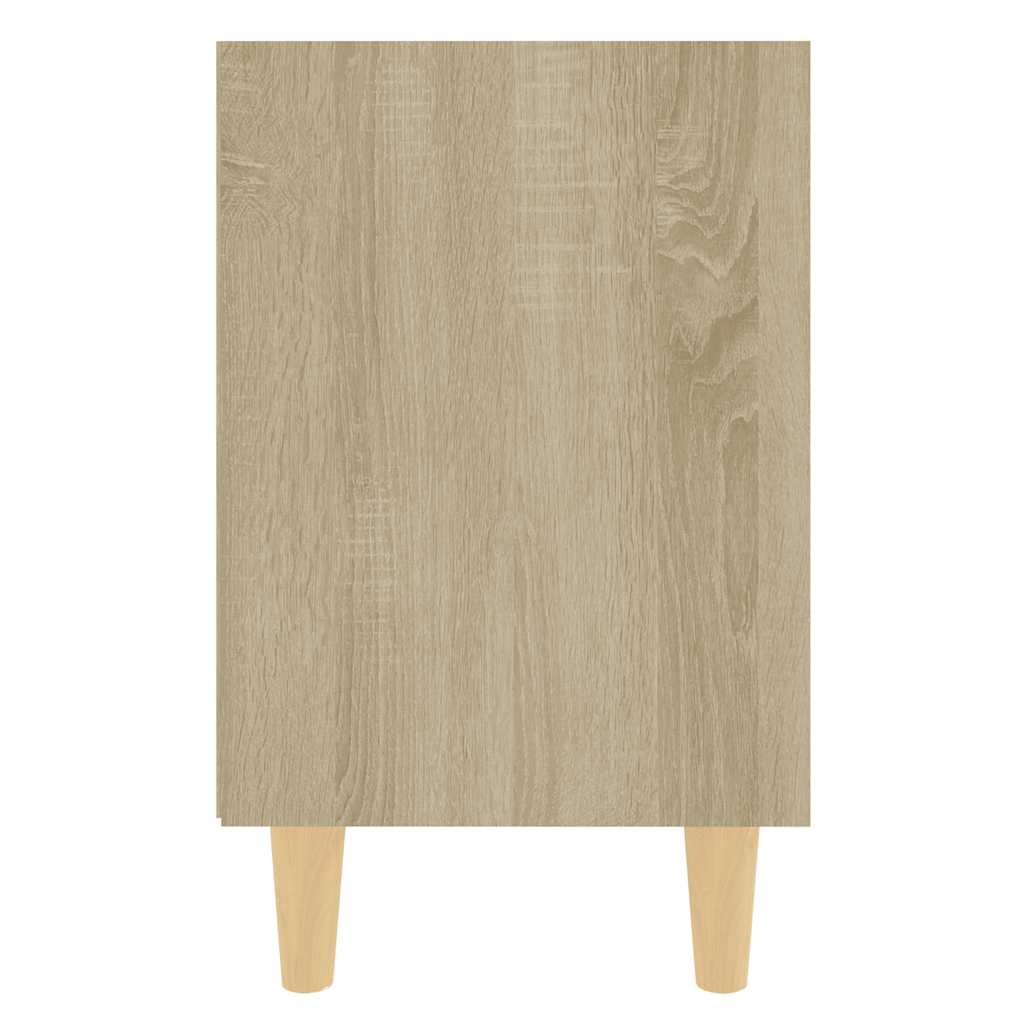 Κομοδίνο Sonoma Δρυς 40 x 30 x 50 εκ. με Μασίφ Ξύλινα Πόδια