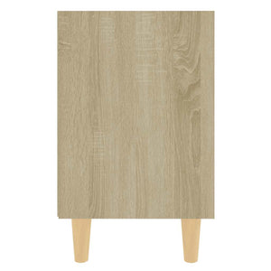 Κομοδίνο Sonoma Δρυς 40 x 30 x 50 εκ. με Μασίφ Ξύλινα Πόδια