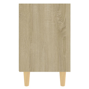 Κομοδίνα 2 τεμ. Sonoma Δρυς 40x30x50εκ. & Μασίφ Ξύλινα Πόδια - Pakobazaar