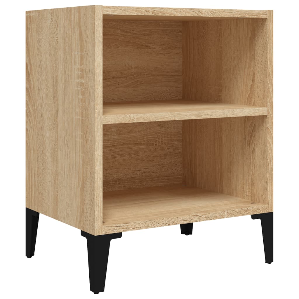 Κομοδίνο Sonoma Δρυς 40 x 30 x 50 εκ. με Μεταλλικά Πόδια