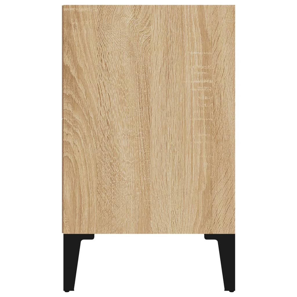 Κομοδίνο Sonoma Δρυς 40 x 30 x 50 εκ. με Μεταλλικά Πόδια
