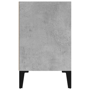 Κομοδίνo Γκρι Σκυροδέματος 40 x 30 x 50 εκ. με Μεταλλικά Πόδια