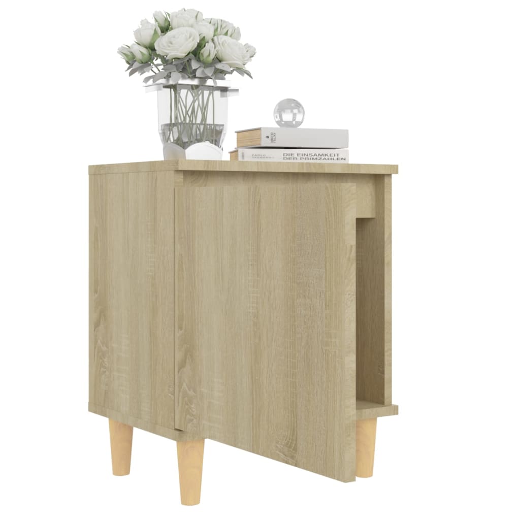 Κομοδίνο Sonoma Δρυς 40 x 30 x 50 εκ. με Μασίφ Ξύλινα Πόδια - Pakobazaar
