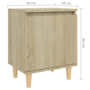 Κομοδίνο Sonoma Δρυς 40 x 30 x 50 εκ. με Μασίφ Ξύλινα Πόδια - Pakobazaar