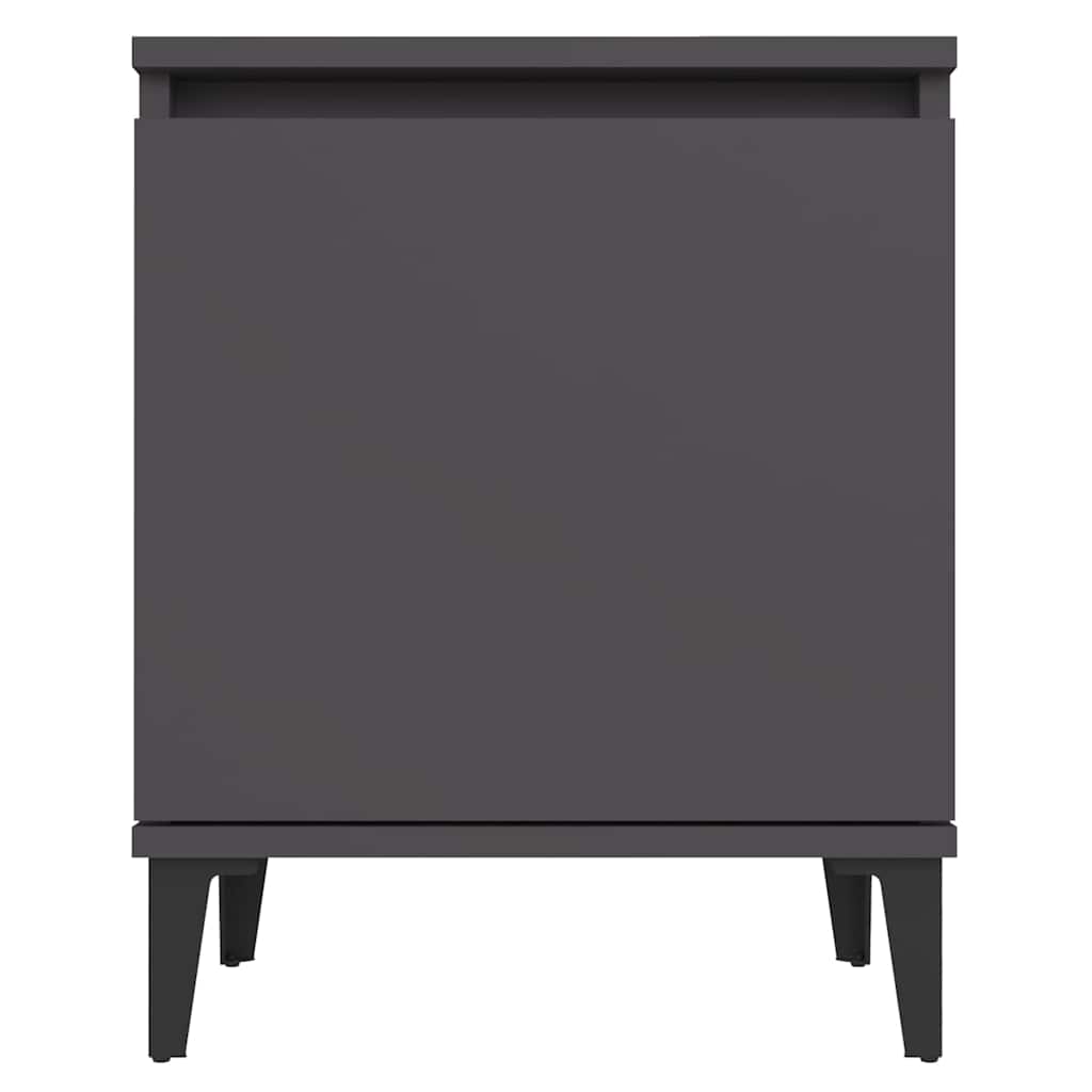Κομοδίνο Γκρι 40 x 30 x 50 εκ. με Μεταλλικά Πόδια