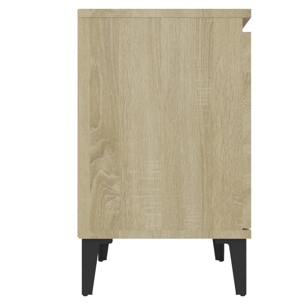 Κομοδίνο Sonoma Δρυς 40 x 30 x 50 εκ. με Μεταλλικά Πόδια