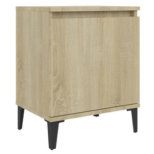 Κομοδίνα Sonoma Δρυς 40 x 30 x 50 εκ. με Μεταλλικά Πόδια - Pakobazaar