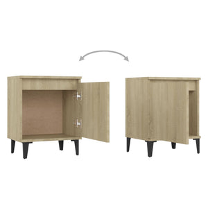Κομοδίνα Sonoma Δρυς 40 x 30 x 50 εκ. με Μεταλλικά Πόδια - Pakobazaar
