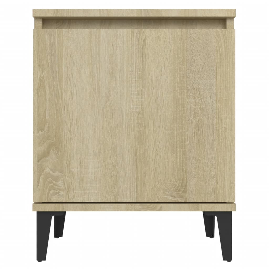 Κομοδίνα Sonoma Δρυς 40 x 30 x 50 εκ. με Μεταλλικά Πόδια - Pakobazaar